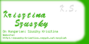 krisztina szuszky business card